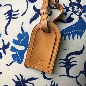 Vintage Louis Vuitton Luggage Tag Raw Vachetta